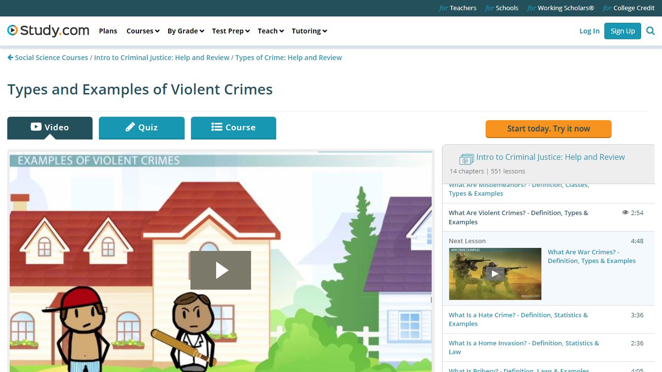 Violent Crimes | List, Types & Examples - Study.com